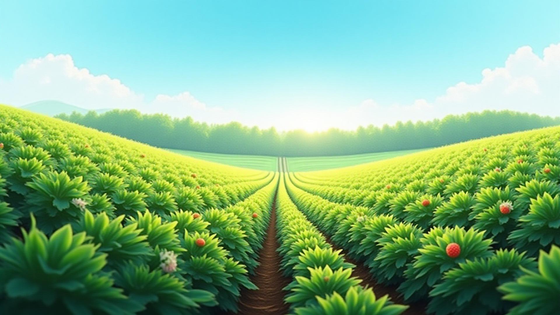 栃木の広大な果樹園